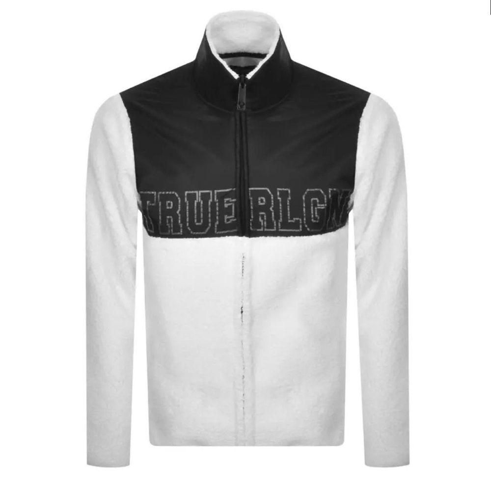 Men’s True Religion Sherpa Jacket In White XL